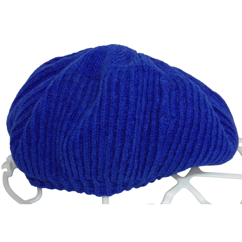 Merona Royal Blue Ribbed Knit Beret Slouchy Soft Beanie Hat One Size 3564